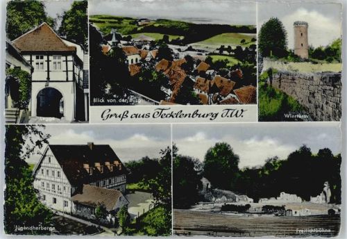 Tecklenburg Gesamtansicht, Jugendherberge, Freilichtbühne