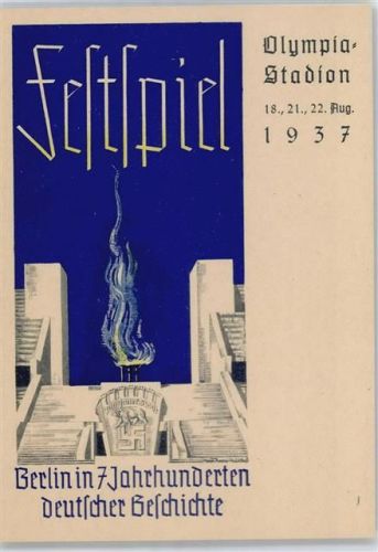 Berlin Mitte 1937 Festspiel Olympia Stadion WK II