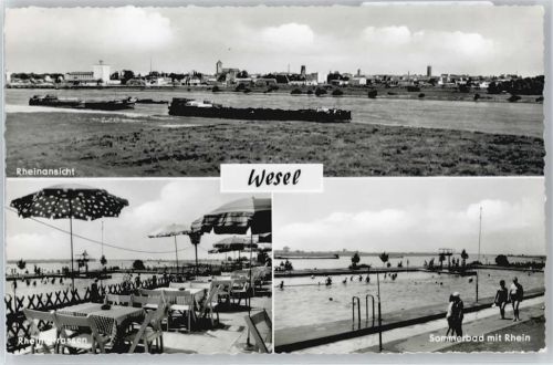 Wesel Rhein, Rheinterrassen, Sommerbad