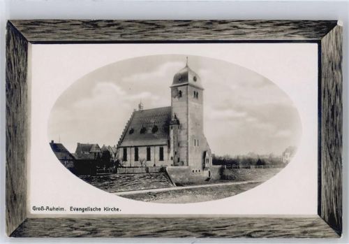 Großauheim ev, Kirche , Prägedruck