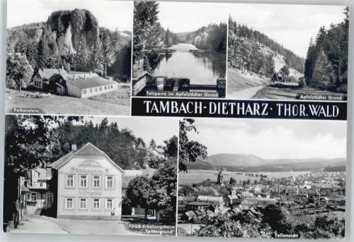 Tambach-Dietharz Falkenstein, Talsperre im Apfelstädter Grund, Erholungsheim Spittergrund