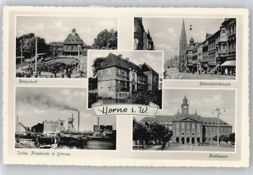 Herne Bahnhof, Bahnhofstraße, Rathaus, Zeche Friedrich der Große