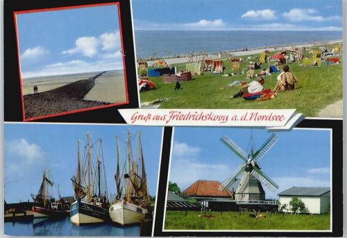 Friedrichskoog Windmühle, Schiff, Strand