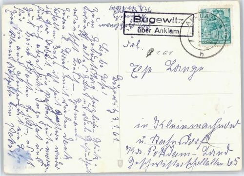 Anklam Landpoststempel Bugewitz