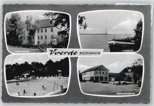 Voerde Haus Voerde, Freibad, Alexanderschule, Rhein