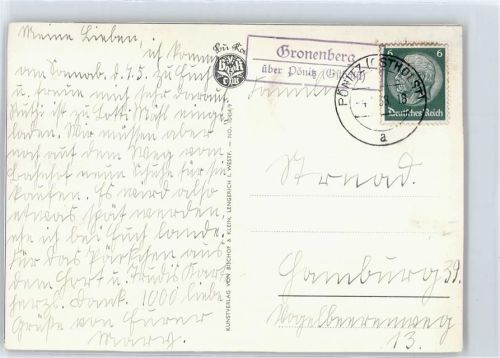 Pönitz Landpoststempel Gronenberg