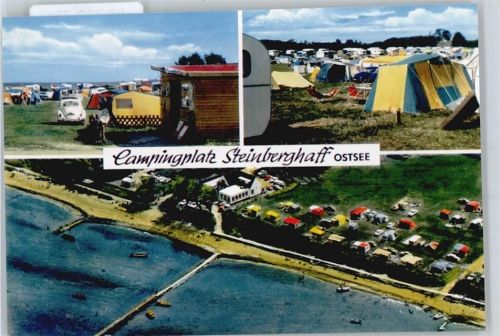 Steinberghaff AK-Probedruck, Campingplatz, Fliegeraufnahme