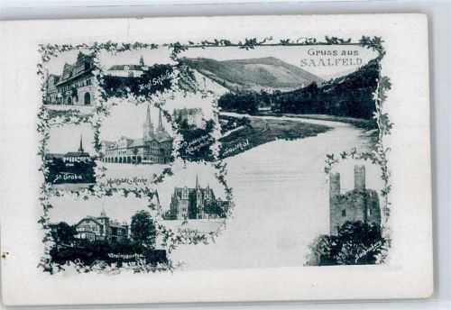 Saalfeld Schloss, Kirche, Marktplatz, Vereinsgarten, Rathaus, Ruine