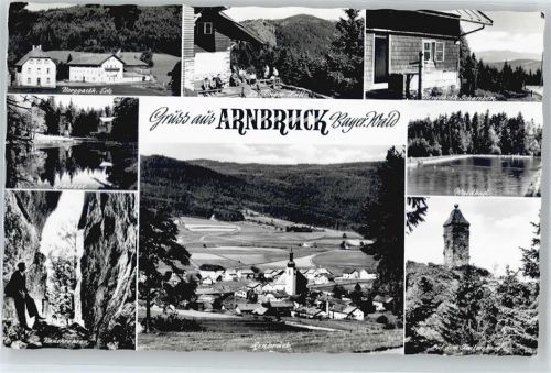 Arnbruck Burggaststätte Eck, Gesamtansicht, Waldbad, Turm