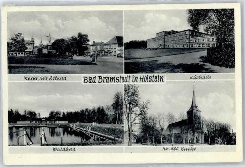 Bad Bramstedt Markt, Roland, Kurhaus, Waldbad, Kirche