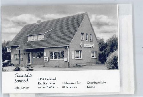 Grasdorf Foto mit Negativ, Gaststätte Sonneck