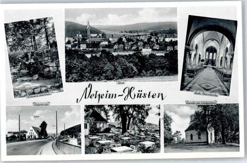 Neheim-Hüsten Ruhrbrücke, Kapelle am Wiehenberg, Kirche, Richter´s Köpfchen, Gaststätte