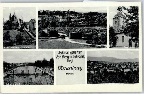 Vienenburg Kirche, Ehrenmal, Schwimmbad, Brücke