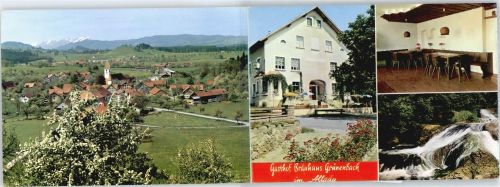 Grünenbach Klapp-Karte, Gasthof, Pension Bräuhaus