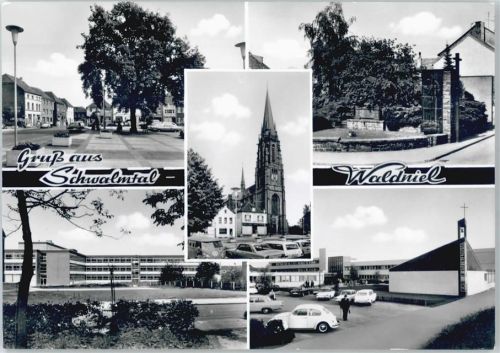 Waldniel Ortspartie, Schule, Kirche