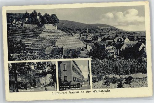 Haardt Teilansicht, Gartenwirtschaft, Gasthaus Zum grünen Baum