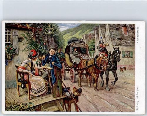 Hochzeitsreise , sign. August Kühlers