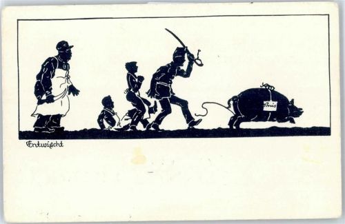 Politik , Metzer jagt Schwein , Silhouette