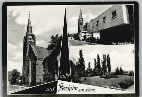 Flörsheim Evangel. kirche Evangel. Jugendheim Krieger-Gedächtnis-Kapelle