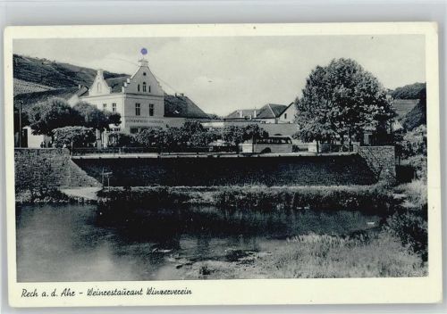 53506 W5481 Rech , Ahr - Weinrestaurant "Winzerverein" - Omnibus - ca 1954 AK