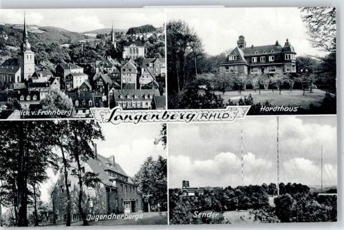 Langenberg Blick vom Frohnberg, Hordthaus, Sender, Jugendherberge