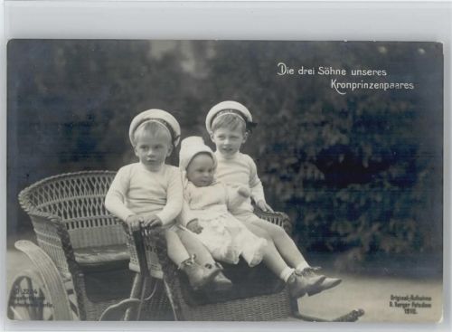 Drei Söhne des Kronprinzenpaares 1910 AK