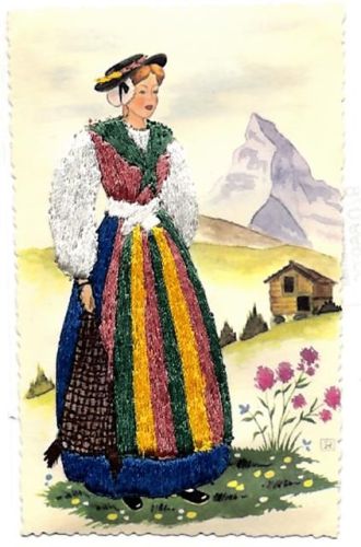 Trachtenkleid , Valais