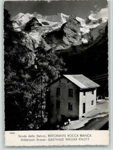 Strada dello Stelvio - Ristorante Rocca Bianca ca 1954 Foto AK