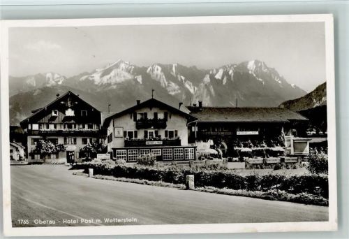 Oberau Hotel Post mit Wetterstein