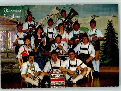 Volksmusik Gruppe - Karpuner Spitzbuam - Blasinstrumente ca 1975 AK