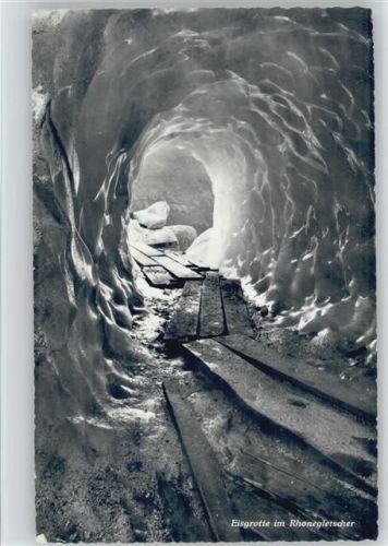 Eisgrotte im Rhonegletscher Foto AK Photoglob Wehrli b 8360