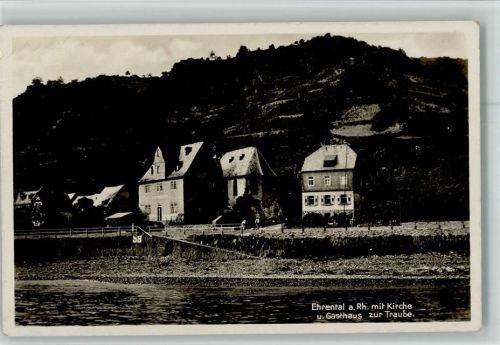 Ehrentalsmühle Ehrental am Rhein mit Kirche und Gasthaus Zur Traube