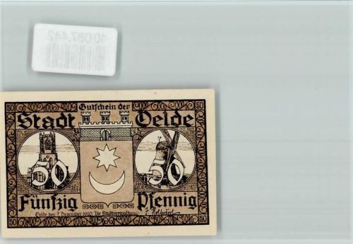 Oelde Notgeldschein Wappen Windmühle Pfingstkranz Kinder Reigentanz