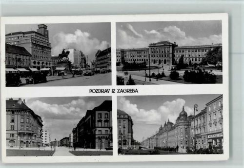 Zagreb Ortsansichten 4-Bild-Aufnahme