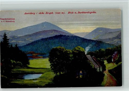Burkhardtsgrün Rückseite: Auersberghaus 1926 AK