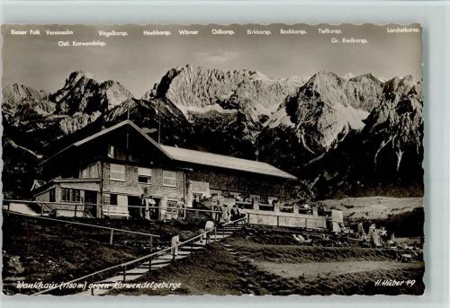 Schutzhaus - Wankhaus und Hüttenstempel , Huber Karte Nr. 49 AK