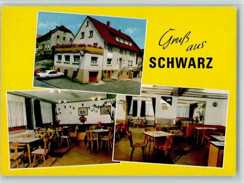 Schwarz Gasthof Zum Hirsch Innenaufnahmen Gastraum 3-Bildaufnahme