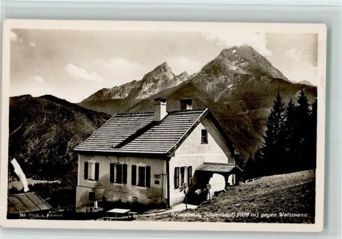 Berchtesgaden Brunnhaus Söldenköpfl gegen Watzmann Hüttenstempel Photo L. Ammon