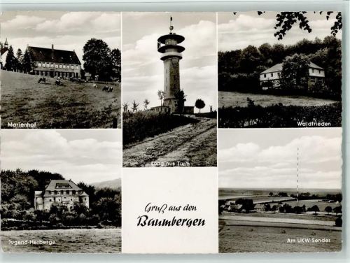 Baumberg Marienhof Jugendherberge Longinus-Turm Waldfrieden am UKW-Sender