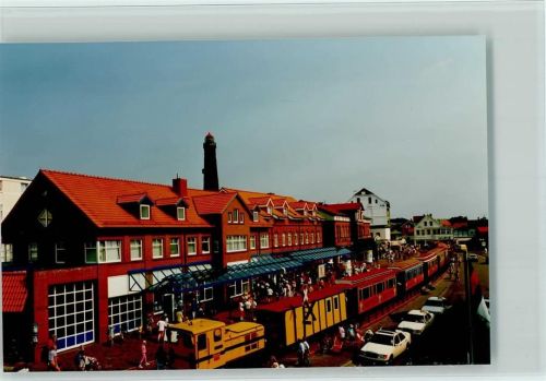 Borkum Inselbahn Foto montiert auf Karton