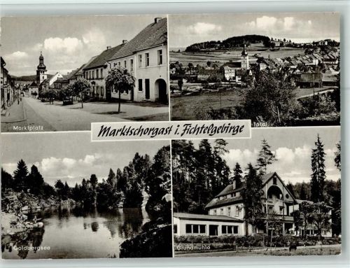 Marktschorgast Marktplatz Ortsansicht Goldbergsee Grundmühle