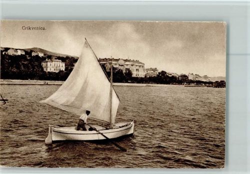 Crikvenica 1922 Gesamtansicht Segelboot