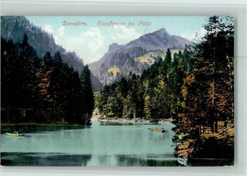 Dornbirn Stauffensee bei Gütle Ruderboot Photochromiekarte Nr. 5687