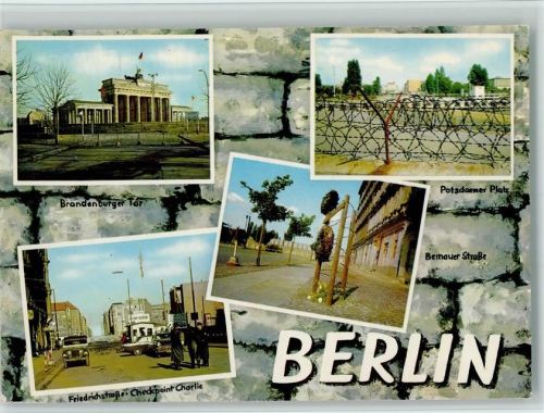 Berlin Mitte 1968 Berlinedr Mauer - AK