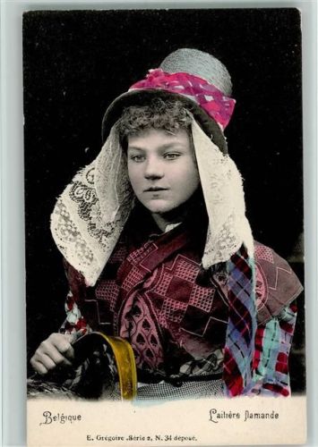 Belgien Tracht - Laithere flamande 1900 AK