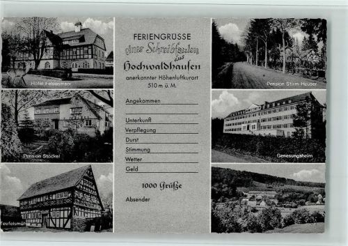 Hochwaldhausen Hotel Felsenmeer Pension Stöckel Teufelsmühle Pension Stirm-Heuser Genesungsehim Ortsansicht Mehrfachaufnahme