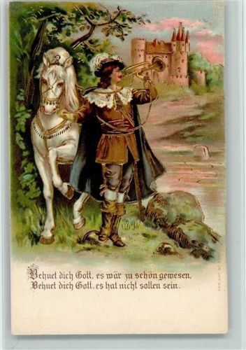 1899 Behüt Dich Gott - Golddruck , gute Erhaltung AK