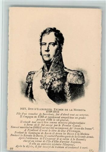 ND Phot. Nr. 62 Ney Duc D'Elchingen Prince de la Moskova