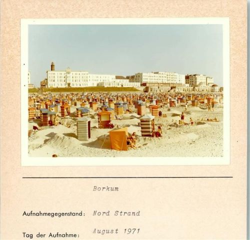Borkum Nordstrand Foto montiert auf Karton