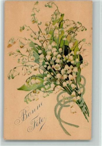1904 Bonne Fete - Blumenstrauß mit Maiglöckchen AK